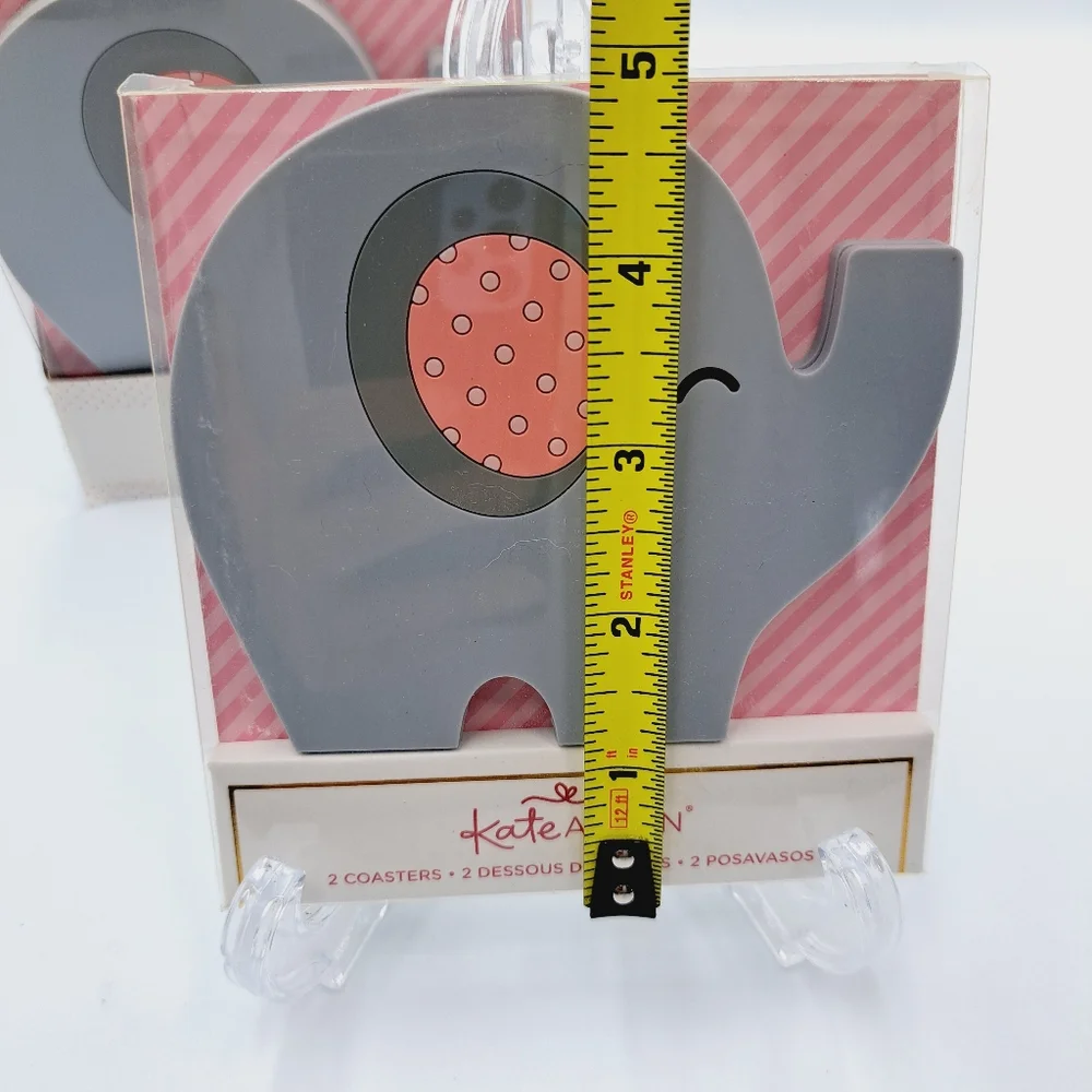 Kate Aspen Baby Shower, Baby Girl, Gender Reveal Pink Elephant Coasters 20 Packs